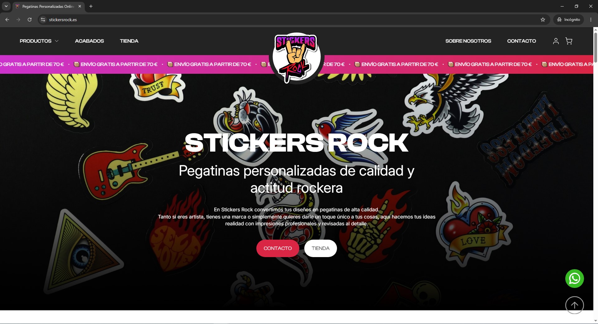 Nueva web de Stickers Rock 3 nueva web de stickers rock